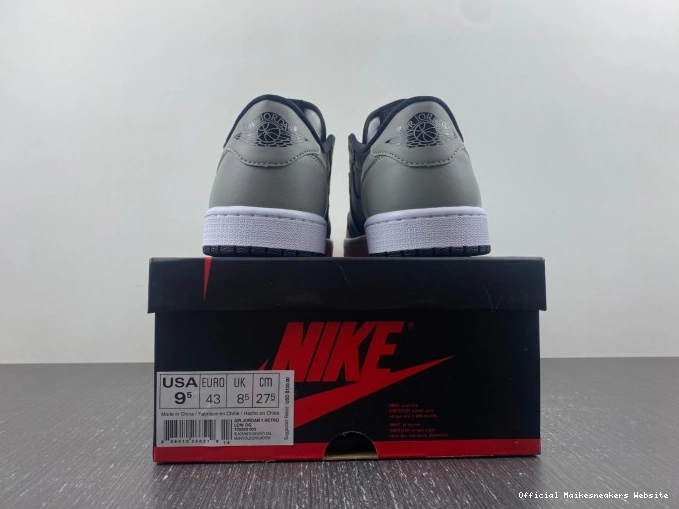 Official Maikesneakers Low Retro Shadow Jordan 1 705329-003 0814